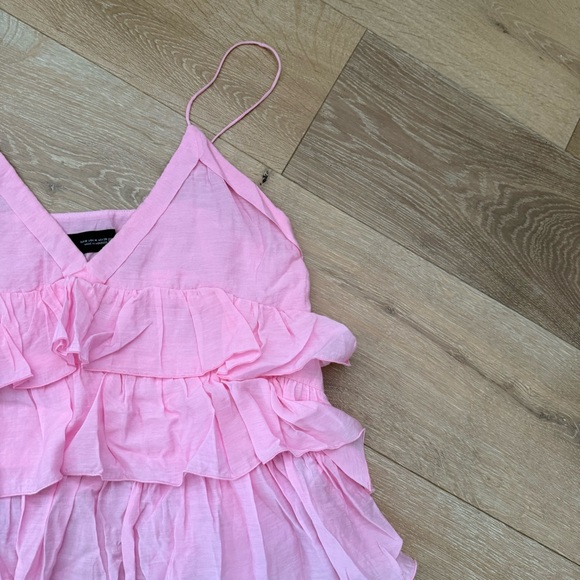 Zara Pink Ruffled Top - Picture 4 of 5